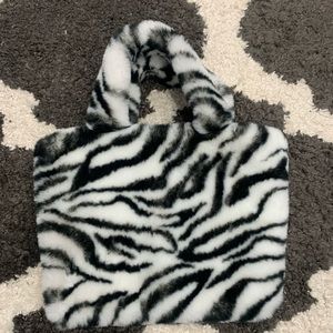 zebra printed bag